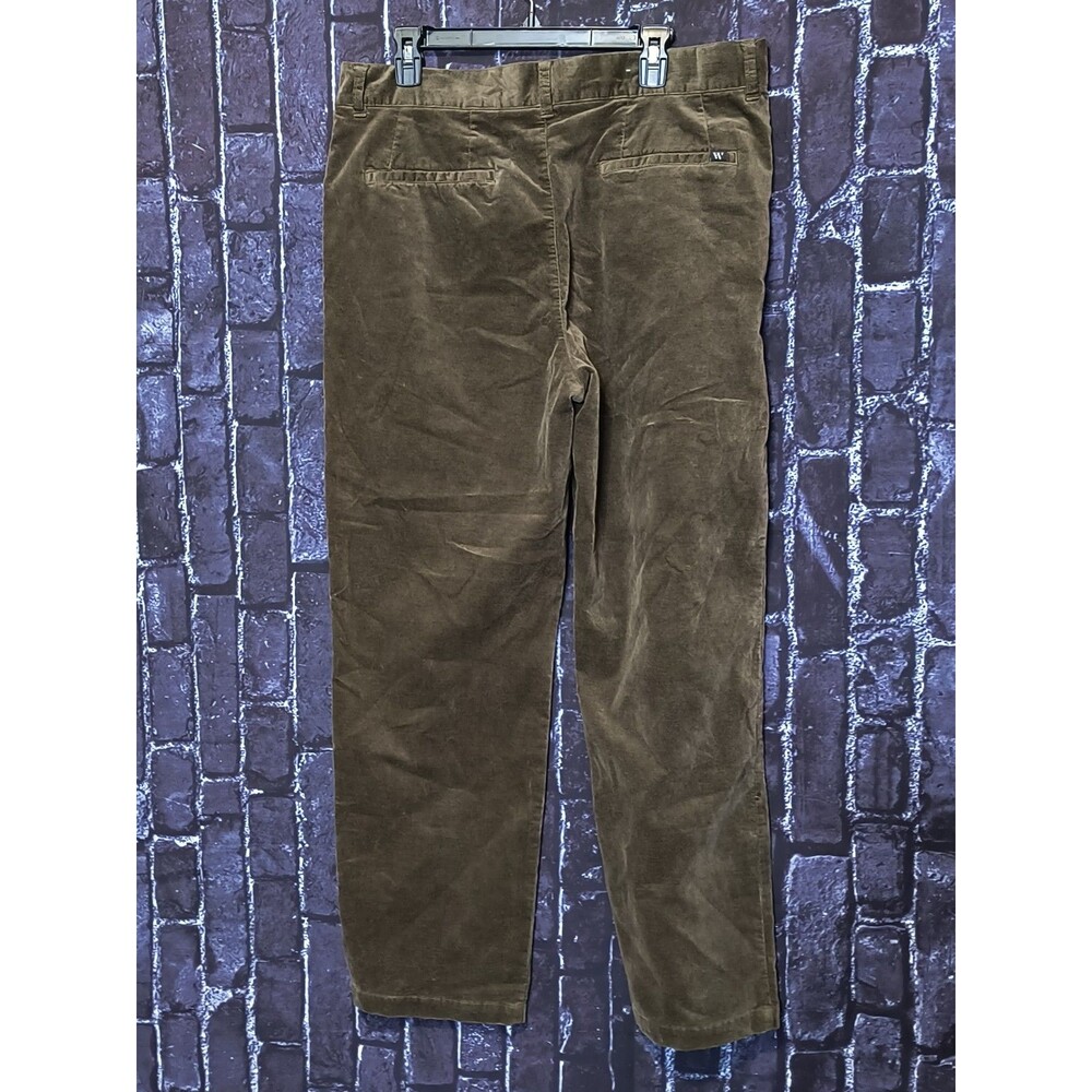 Houston White Men's Chamois Cloth Dark Olive Straight Leg Pants Size 38x32 - Picture 4 of 5